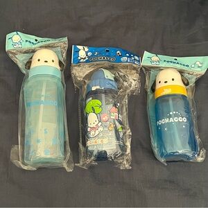 BNWT Sanrio Pochacco water bottles. (3pcs)